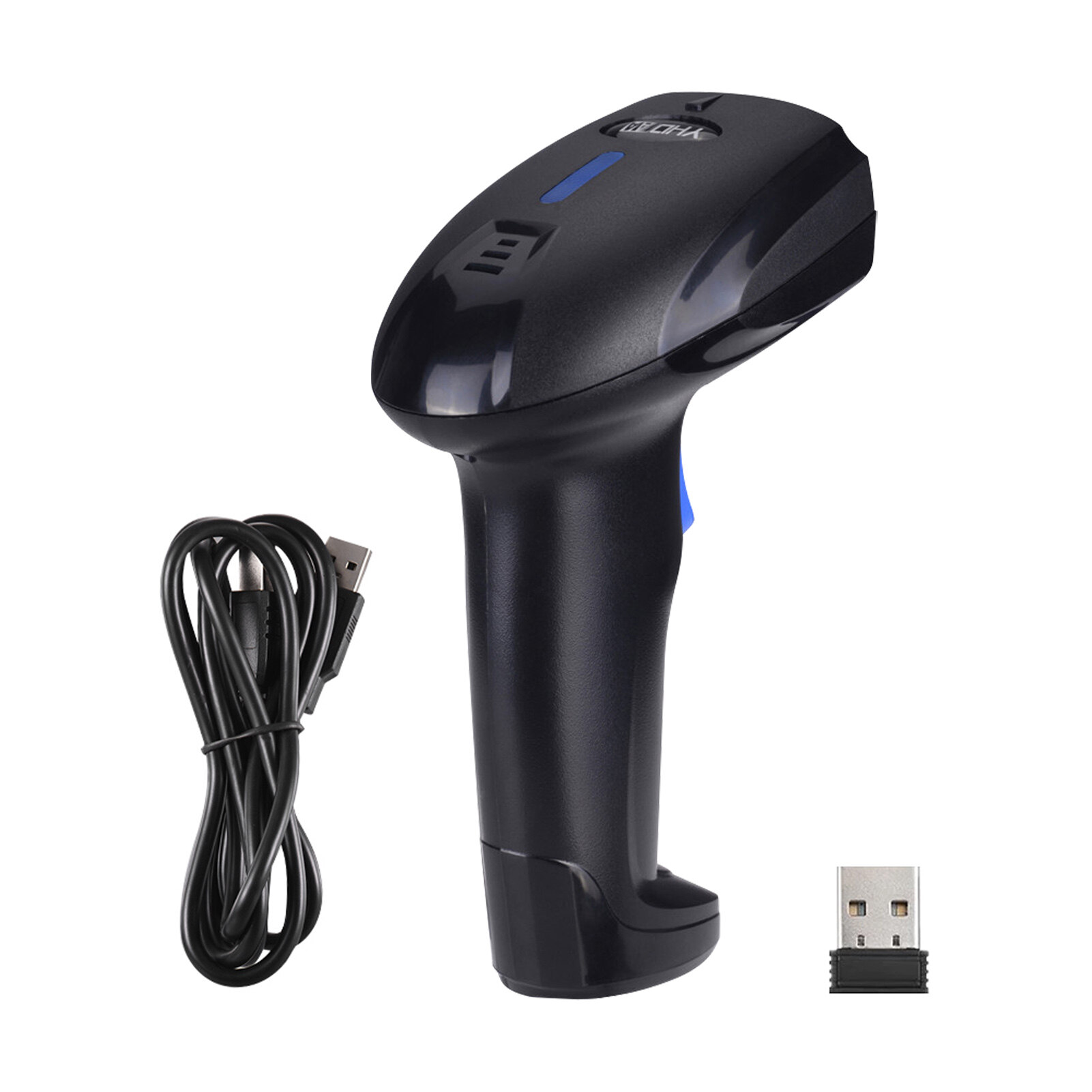 KKMOON Máy Quét Mã Vạch Không Dây 2 Trong 1 2.4G & Máy Quét Mã Vạch Có Dây USB Máy Đọc Mã Vạch 1D Cầm Tay Tự Động Với Pin Sạc Bộ Thu USB Mini Cáp USB Cho Máy Tính Máy Tính Xách Tay