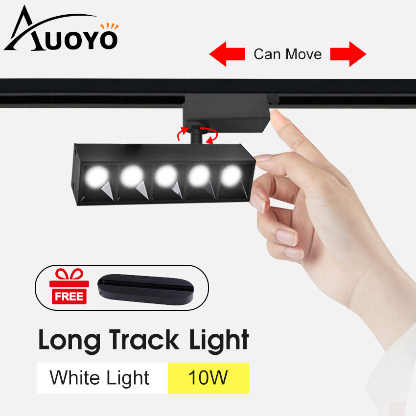 Auoyo Đèn Theo Dõi Dài Đèn LED Tuyến Tính Đèn Trần 30W 10W Đèn Văn Phòng