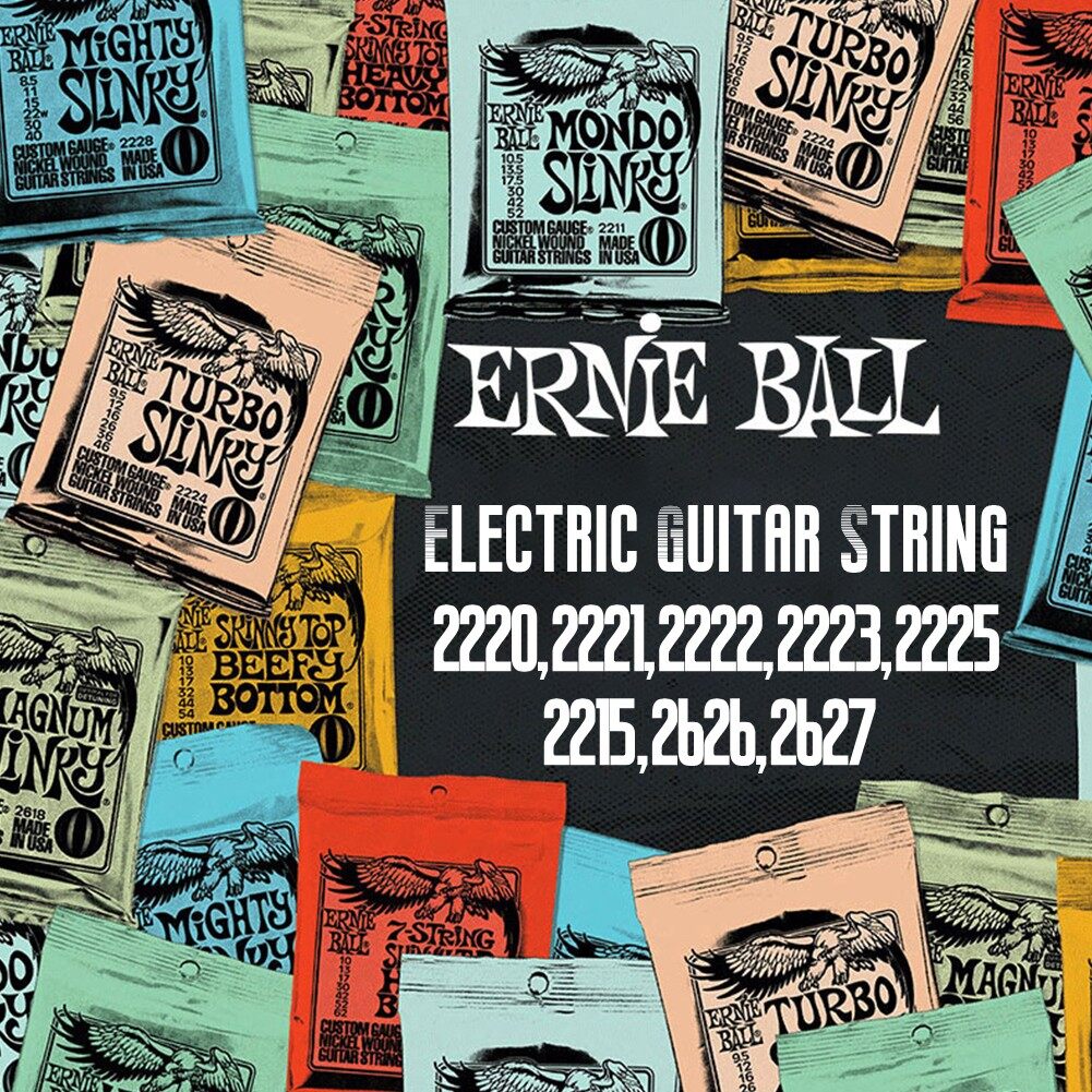 "Ernie Ball Electric Guitar Strings Hybrid and Noteven Slinky Variations"