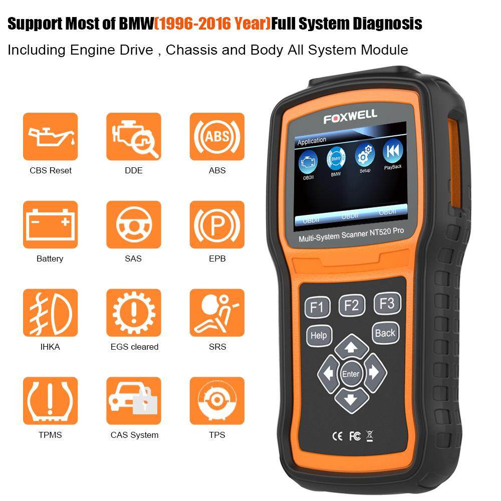 FOXWELL NT520 PRO MERCEDES BENZ DIAGNOSTIC SCANNER TOOL CODE AIRBAG READER NT510