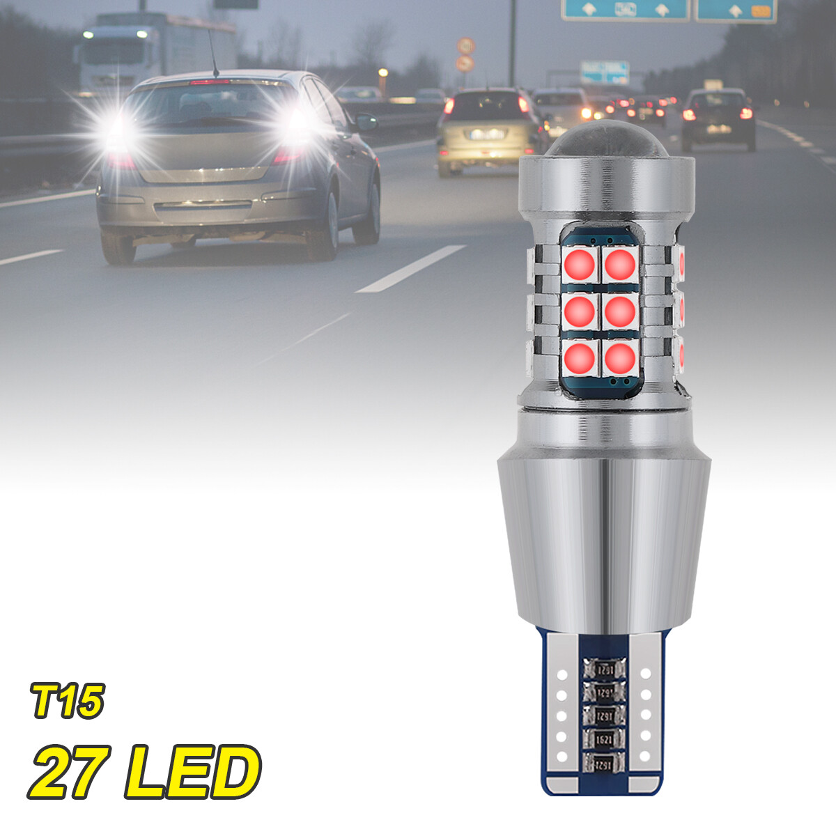 Đèn tín hiệu smd t15 12v 3030 bóng đèn led màu trắng/vàng/đỏ, đèn lùi đèn phanh dự phòng