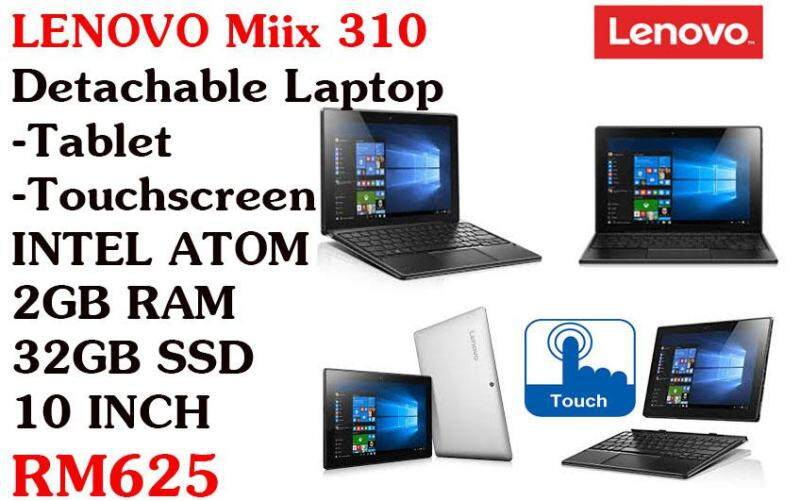 LENOVO Miix 310 -10ICR INTEL ATOM 2GB RAM 32 GB SSD 10 INCH Malaysia
