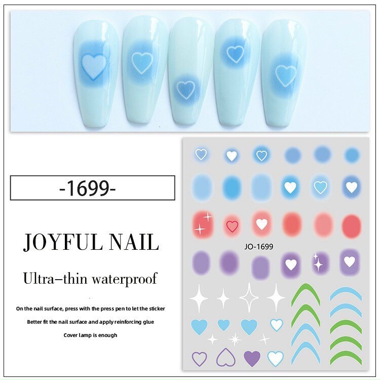 (Hàng mới về) Stick dán móng dễ thương dành cho Nail 8k/1 tấm