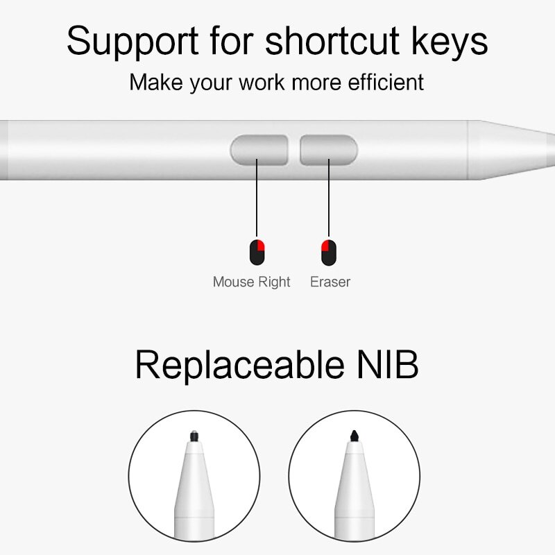 Hexna Surface Stylus Pen For Surface Pro7 Pro6 Pro5 Pro4 Pro3 Pro X Tablet For Microsoft Surface Go Book Latpop 3/2 Pressure Pen Touch