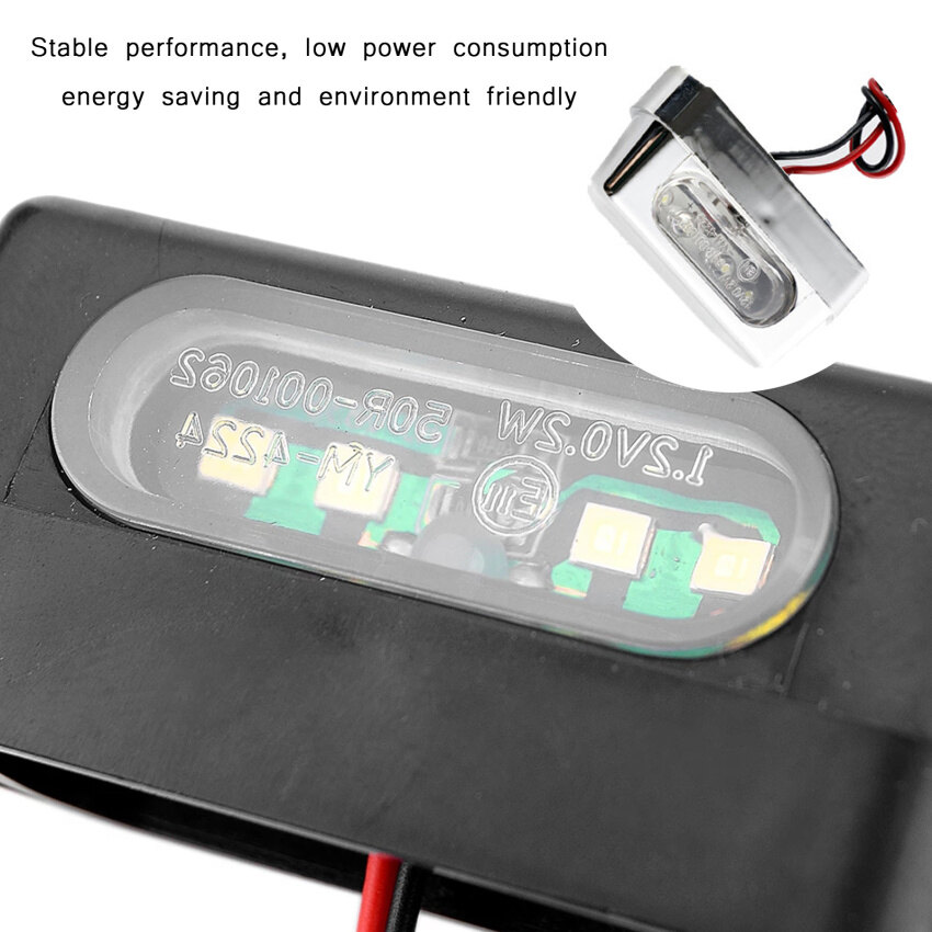 1 PCS 12V Universal LED Motorcycle Tail Brake Rear License Plate Light