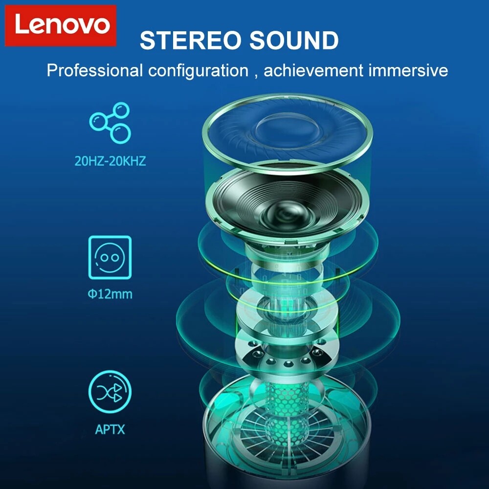 Lenovo Tai Nghe Chơi Game TWS GM2 Tai Nghe Bluetooth Không Dây Mới Tai Nghe Hai Chế Độ Giảm Tiếng Ồn Cho Âm Nhạc Thể Thao Điện Tử