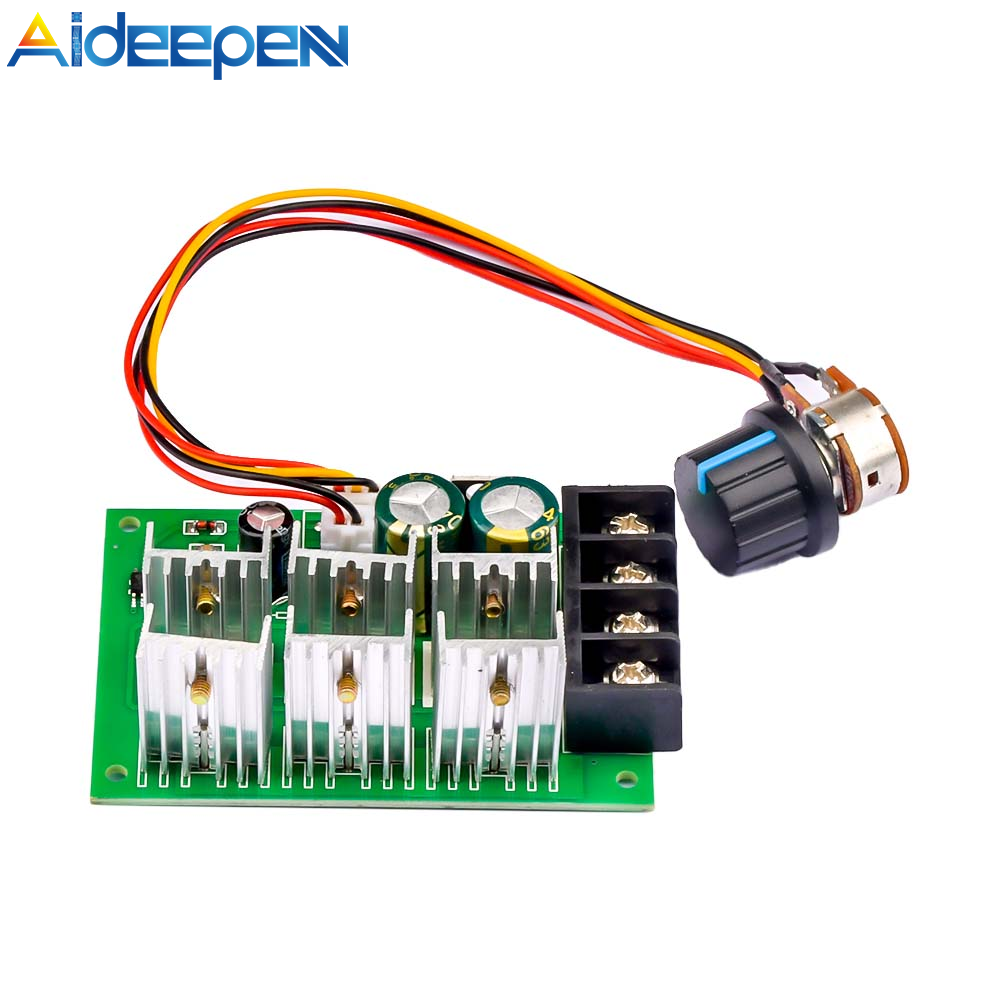 Aideepen Bộ Điều Khiển Tốc Độ Bơm Động Cơ PWM DC9-55V DC Bộ Điều Khiển Tốc Độ Công Suất Cao 40A 2000W 9V 12V 24V 36V 48V