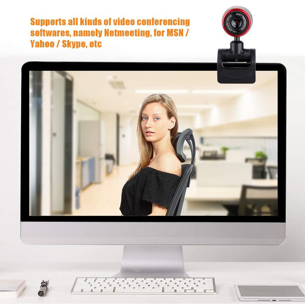 USB 2.0 Web Camera for Live Streaming Video Conference HD Webcam with MIC