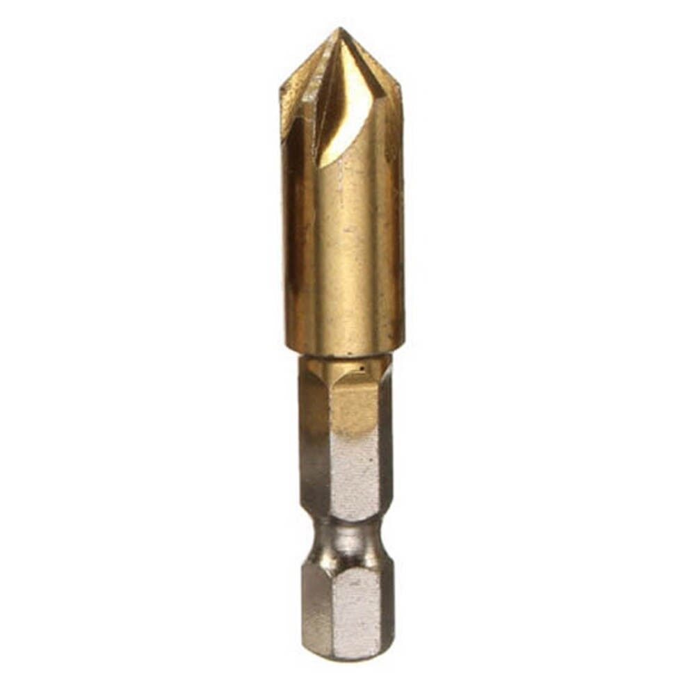 Toolstar 5 Flute 90 Degree Countersink Drill Bit Woodworking Hole Opener Countersink Drill Chamfering Tool