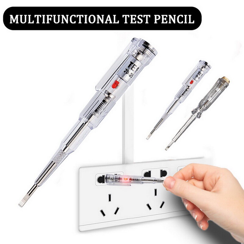 Waterproof Induced Electric Tester Pen Screwdriver Probe Light Voltage Tester Detector Ac Dc 70 250v Test Pen Pencil Voltmeter Multitool Test Pen Resistor Lazada Singapore