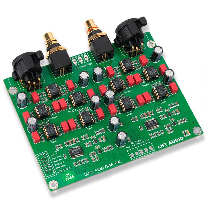 HIFI Dual PCM1794A DAC Audio 5532dd+5534dd Op AMP Decoder XLR RCA Output I2S input Board 24Bit 192K