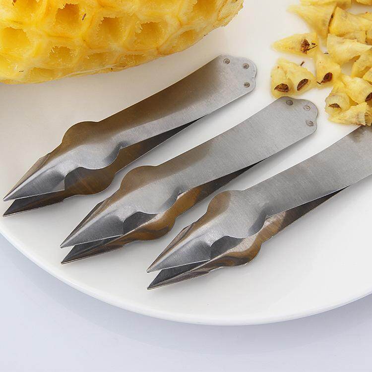 Konco Dropship Practical Easy Fruit Peeler Pineapple Corer Slicer Cutter Stainless Steel Kitchen Gadgets Pineapple Slicer Clips