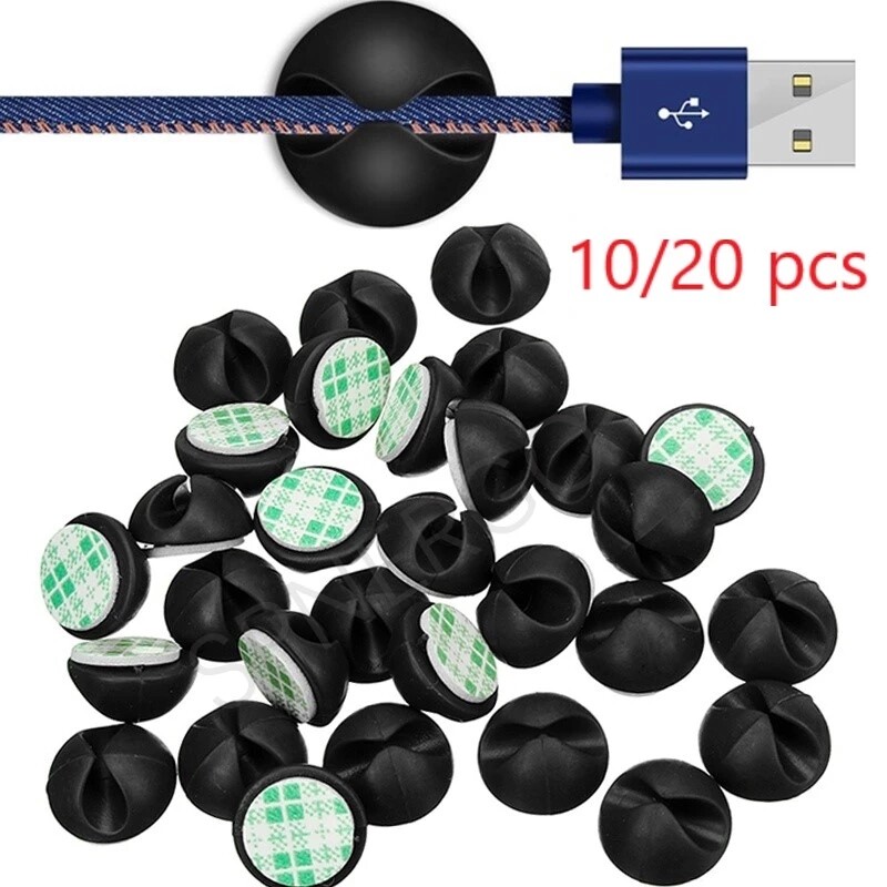 Dụng Cụ Sắp Xếp Cáp USB Bằng Silicon Kẹp Quản Lý Gọn Gàng Để Bàn Kẹp Giữ Cáp Cho Chuột Dụng Cụ Sắp Xếp Dây Tai Nghe