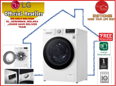LG-FV1409S4W 9kg Front Load Washer with AI Direct Drive™ and Steam™
