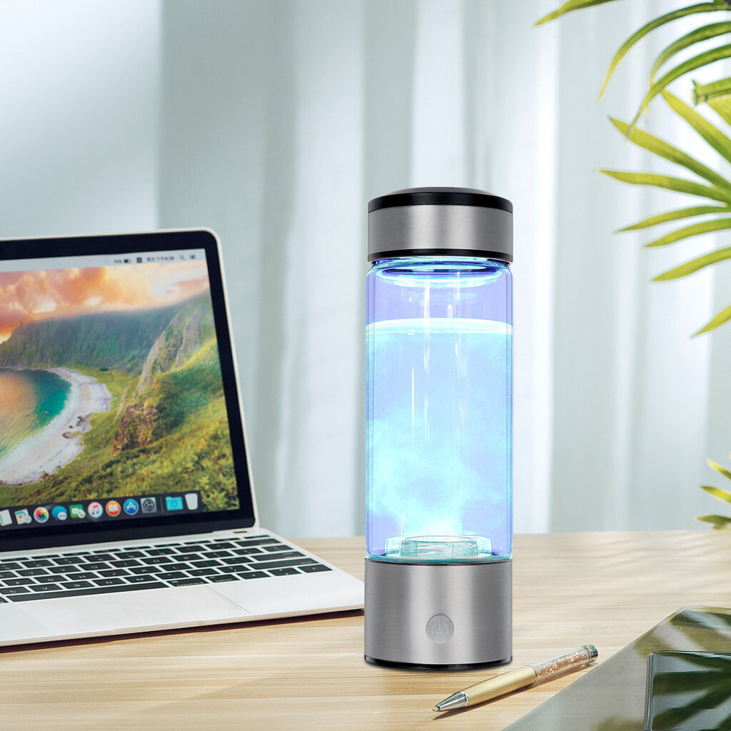 420ml 3mins Portable Hydrogen-Rich Water Cup Ionizer Maker/Generator Rechargeable Super Antioxidants ORP Hydrogen Bottle