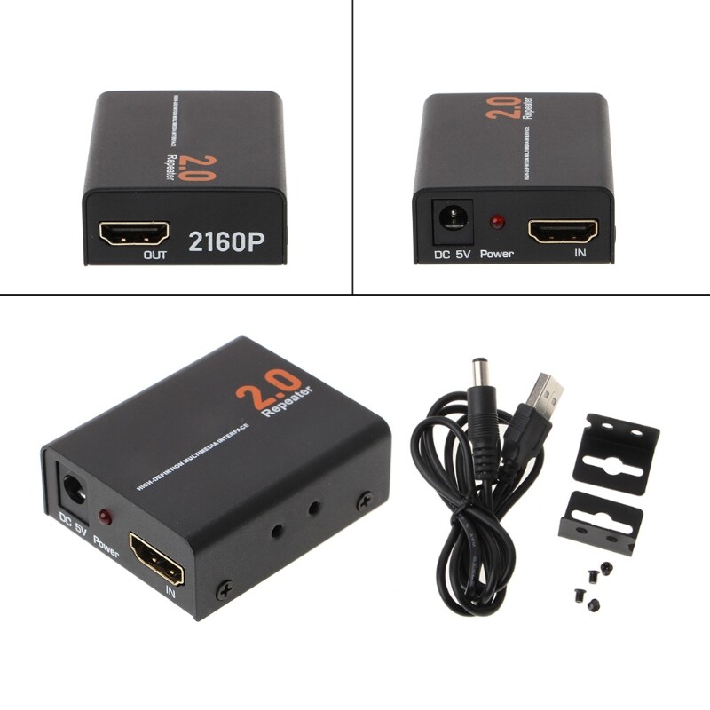 HDMI-compatible 2.0  eater Signal Amplifier Extender Adapter 2160P 3D 4Kx2K