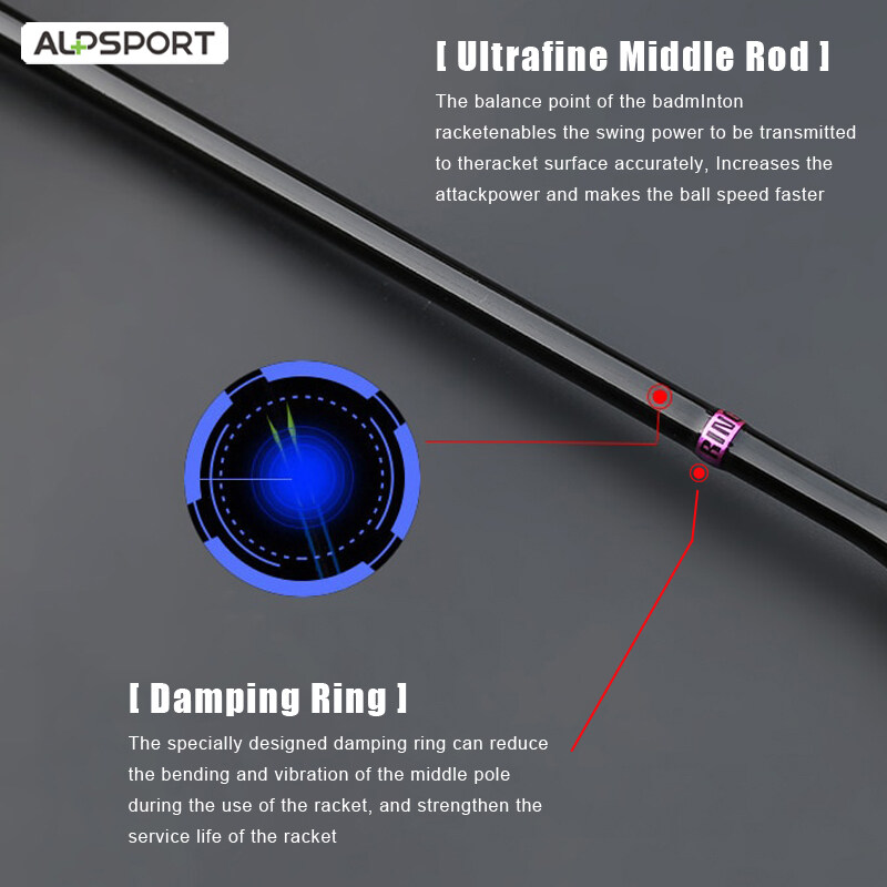 Vợt Cầu Lông ALP BBQ2.0 Super Light 8U, Vợt Cầu Lông Sợi Carbon Toàn Bộ Kèm Túi, Vợt Tennis Chuyên Nghiệp, Dây Đeo Thể Thao Cho Trẻ Em Người Lớn