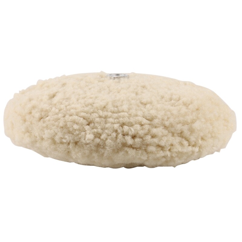 7 Inch Double Sided Wool Polishing Pad Buffing Pad with 5/8 Inch Bolt Wool (Pack of 1)