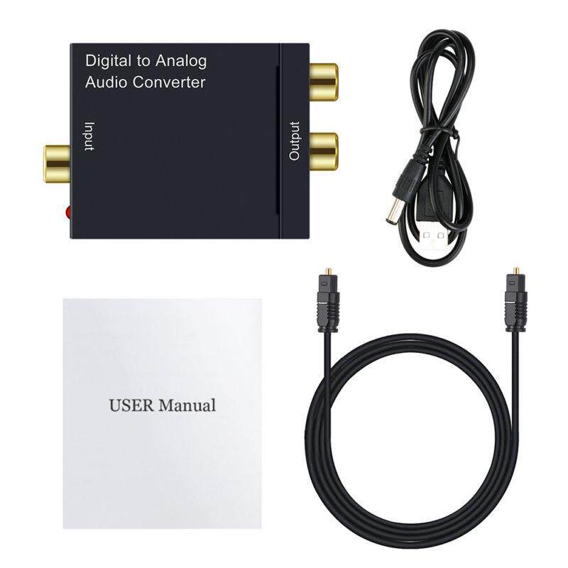 Toslink ดิจิตอลสายออปติคอลสายโคแอกเชียลสัญญาณ Rca Analog ตัวแปลงเสียงอะแดปเตอร์ Wgf By Springding-Dong