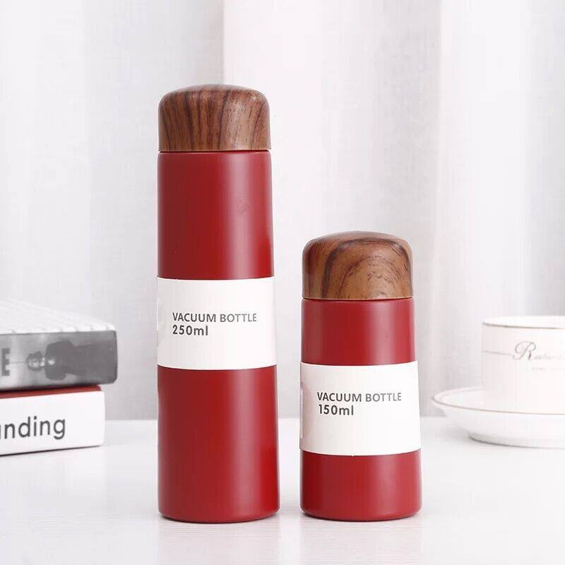 Bình Nước Du Lịch Mỏng 150Ml/250Ml,-Cốc Giữ Nhiệt Chân Không Cách Nhiệt Bằng Thép Không Gỉ Có Nắp Chống Tràn