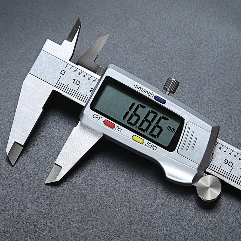 Smart Sensor Electronic Caliper 0-150MM High Precision Digital Vernier with LCD Digital Display Measuring Ruler Stainless Steel Calipers for Diameter / Inner Diameter / Step Difference / Depth Measurement