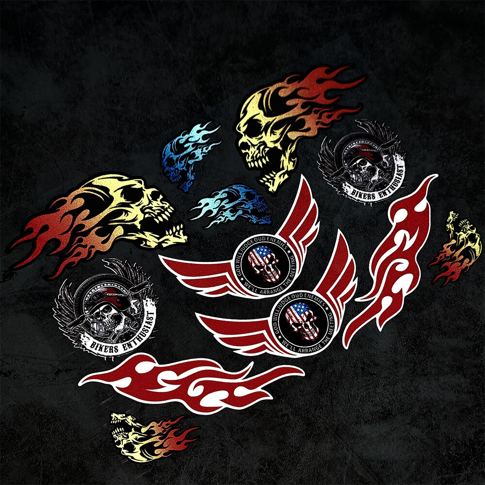 Nhãn Dán Xe Máy Phản Quang Logo Đề Can Bình Xăng Cho Harley
