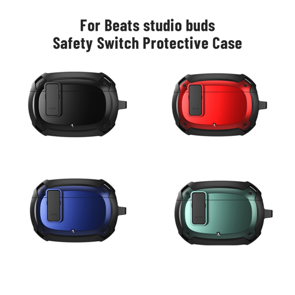 Liplasting Earphone Case For Beats Studio Buds Protective Cover Anti-fall Anti-scratch Shockproof Dustproof Shell Protector With Keychain