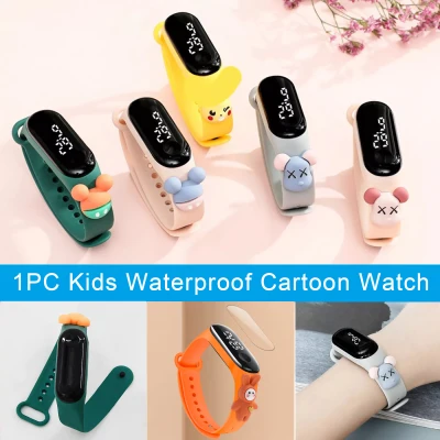 Kids Digital Sport Watch Outdoor 50M Waterproof Watch LED Electronic Wristwatch Cute Cartoon Doll Women Watch For Boys And Girls