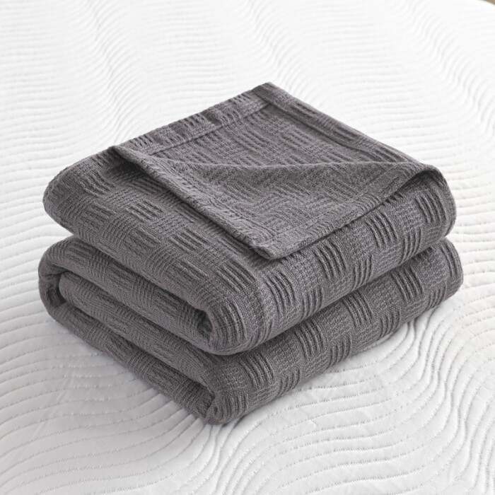 Solid Color Cotton Thread Blanket High Quality Air Conditioning Blankets Home Sofa Blanket Summer Bedspread