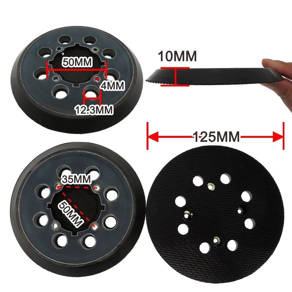 1Pcs 5Inch 125mm 8-Hole Hook&Loop Sanding Pads Backing Pad For DWE6423 Sander