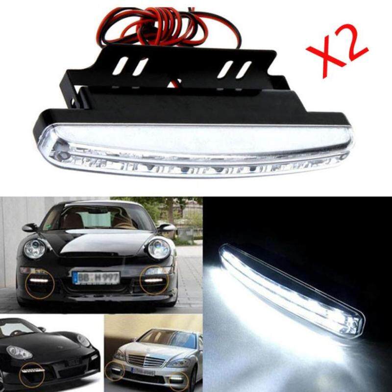 2 Chiếc 6 Đèn LED Đèn Chạy Ban Ngày Cho Ô Tô Kiểu Dáng Xe Hơi DRL Đèn Ban Ngày Xe Hơi Đèn Sương Mù Chống Nước DC 12V