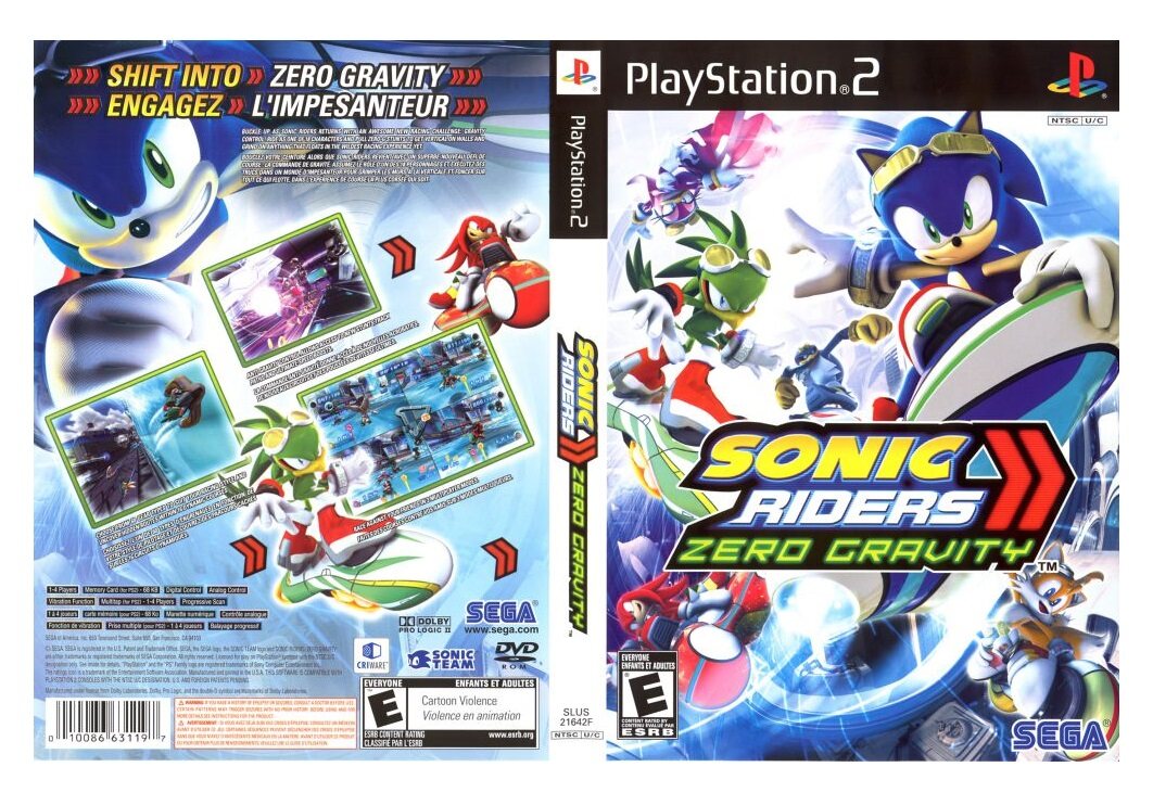 Ps2 Sonic Riders Zero Gravity Dvd Game Lazada