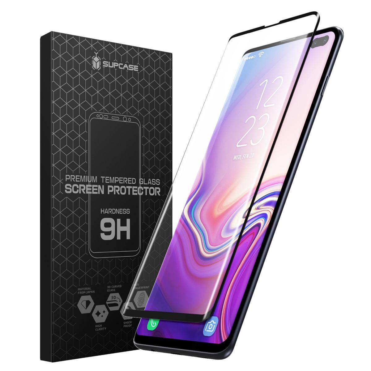 SUPCASE 3D Curved Tempered Glass Screen Protector for Samsung Galaxy S10 [Support in-Screen Fingerprint ID] Bubble Free [Case Friendly] Screen Protector