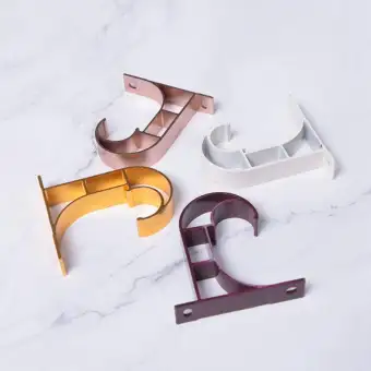 2 Pcs Curtain Rod Holder Ceiling Installation Curtain Drapery Rod