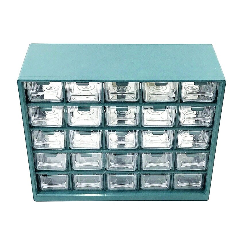 25 Compartment Drawer Parts Box Wall-Mounted Parts Sorting Component Box Drawer Type Warehouse Compartment Storage Rack