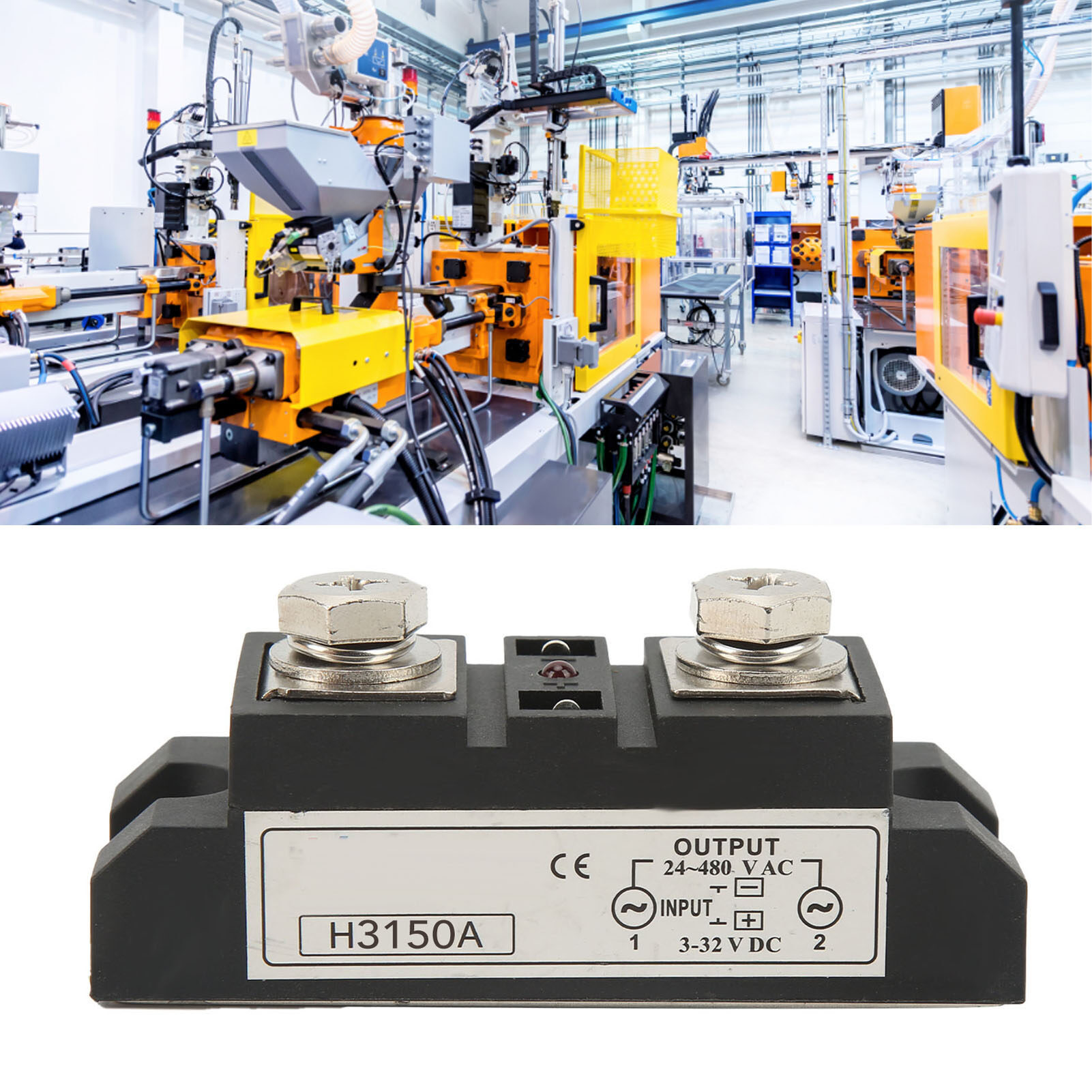 DC To AC SolidState Relay, High Interference Resistance Industrial Solid State Relays Module 150A Load Current for Marine
