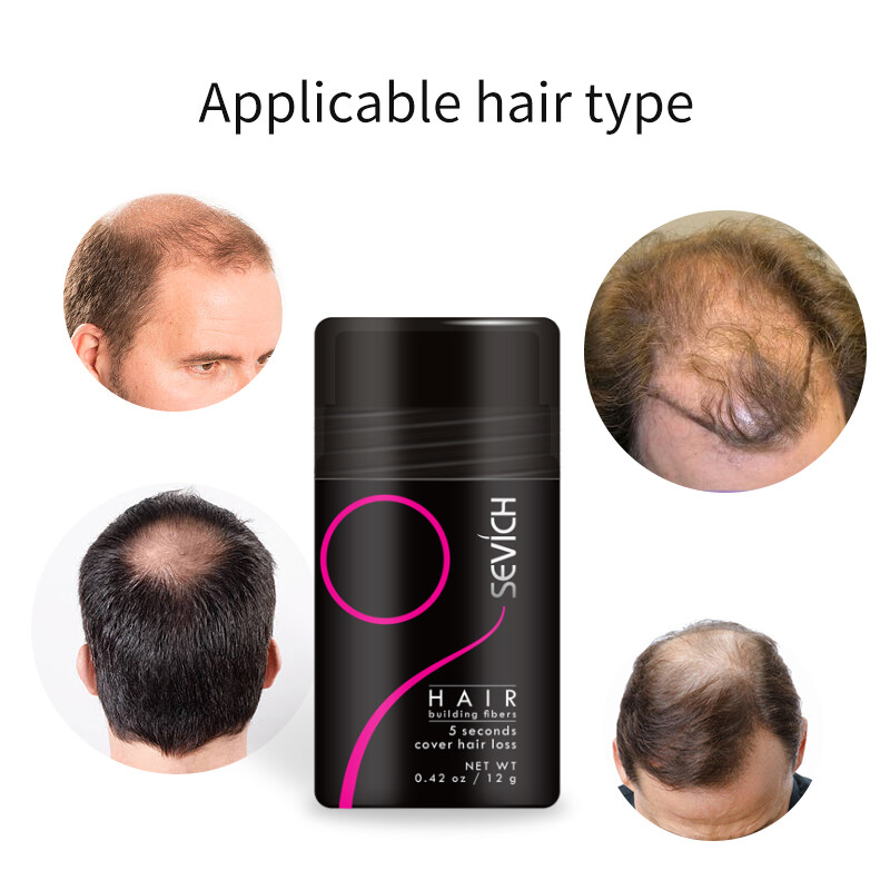 SEVICH Hair Building Fiber 12g Black Hair Fiber