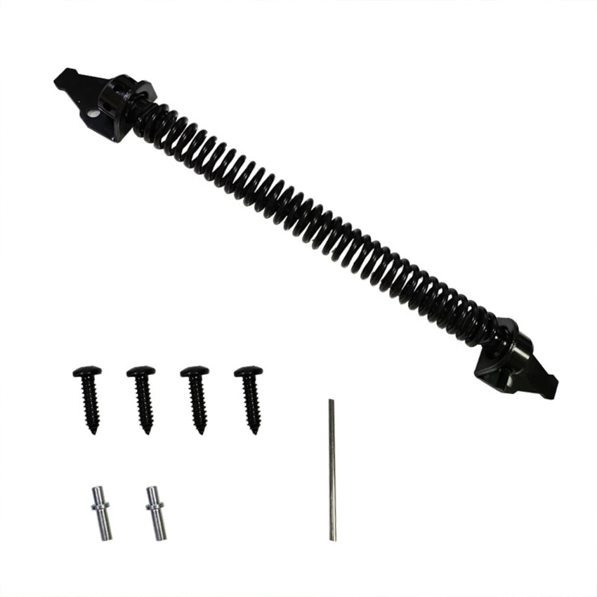 14 Inch Self Closing Gate Spring Hardware Adjustable Metal Spring Closure For Light To Heavy Duty Wooden Gates Door Fence Black Garden Gate Closer For Wooden Gate