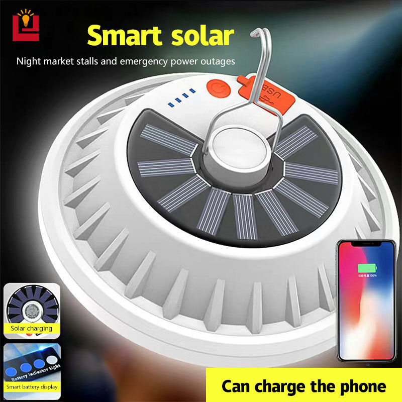 Led Solar Cell Bulb Wireless Light Bulb Household Power Failure Emergency Light Bulb Outdoor Camping Light 30w/60w Solar Charging/Usb Charging
