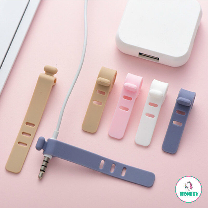 4pcs Cable Organizer Holder Charging Cable Winder Silicone Clamp USB Charger Cable Protector Mini Accessories