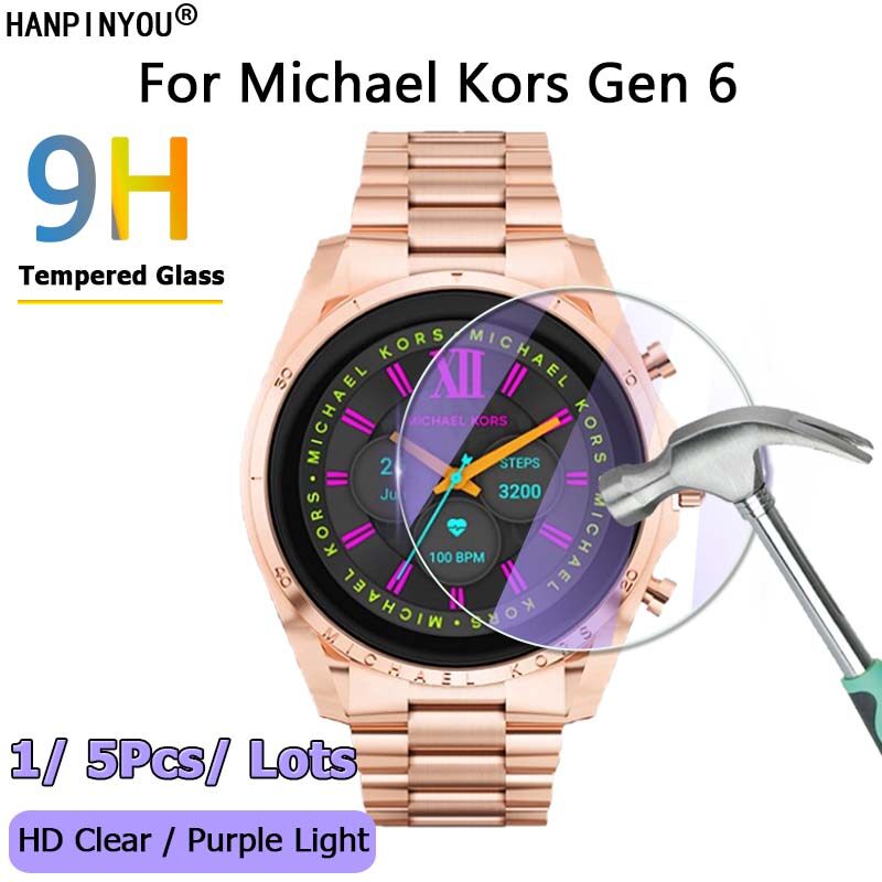 For Michael Kors MK Gen 6 Bradshaw 44mm SmartWatch Ultra Clear Anti Purple Light 2.5D 9H Tempered Glass Film Screen Protector Lazada PH