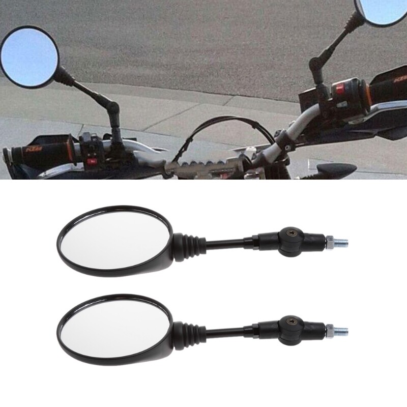 Universal Folding Motorcycle Side Rearview Mirror 10mm For Yamaha Honda