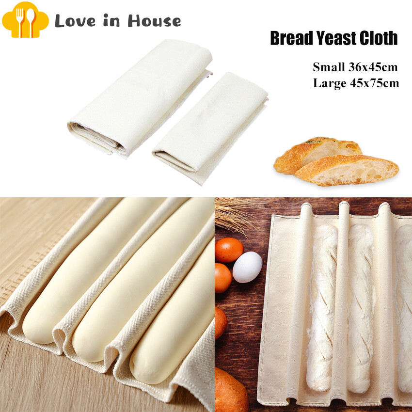 Bread Yeast Cloth Bakers Dough Couche Proofing Flax Cloth for Baking French Bread Baguettes Loafs