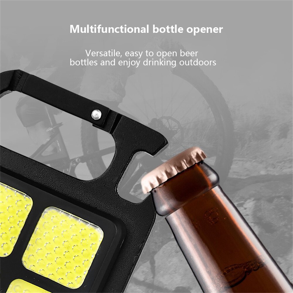 Flashlight Usb Rechargeable Torch Light Keychain Led Working Lamp Highlight Cob Light Outdoor Camping Lighting Light