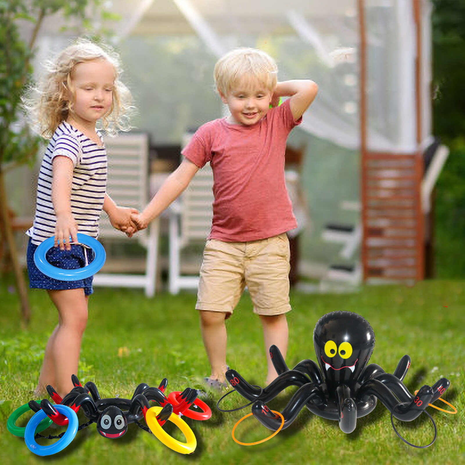 Hot Pool game items toss toys interactive inflatable Spider toys funny toss toys Halloween toys for kids perfect adult for the new year party Carnival interactive game great gift