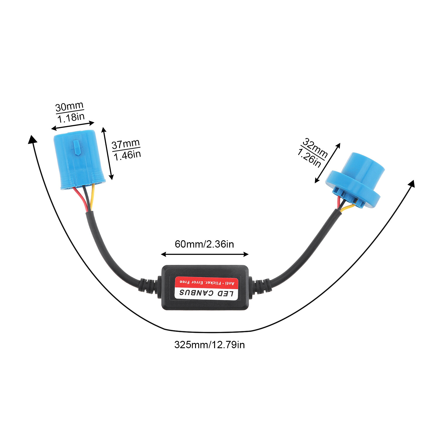 2X Đèn Pha Led Bộ giải mã CANBUS canceller không có lỗi điện trở chống nhấp nháy cảnh báo lỗi canceller H1/h3/H7/H8/H9/H11/H4/9003/9004/9007/9005/HB3/9006/HB4/9012/880/881/H27/H13/9008/H16/5202