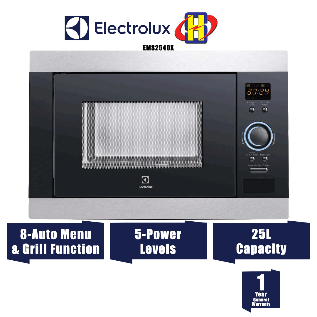 Electrolux Microwave Oven (25L/1000W) Grill Function BuiltIn Microwave