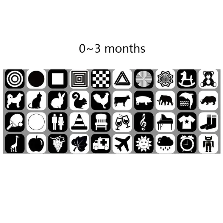 black and white sensory toys