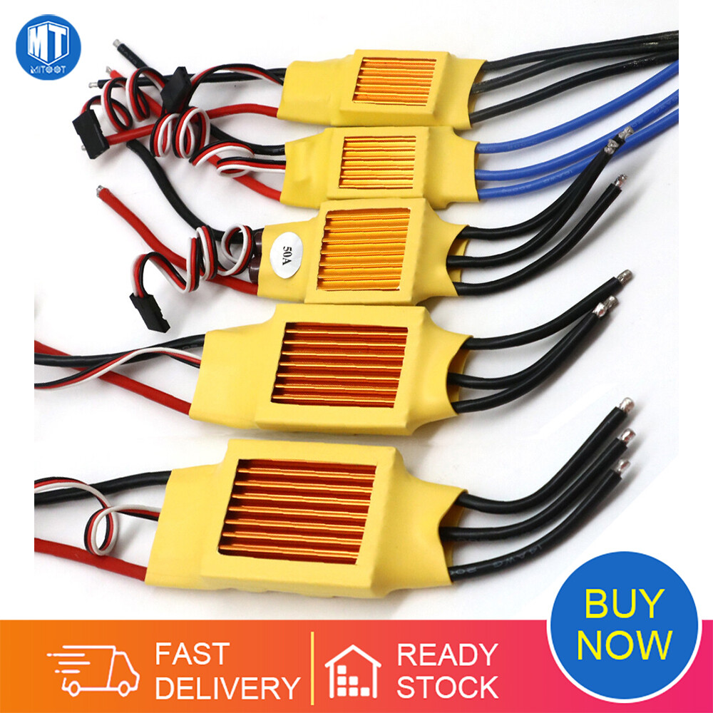 Mitoot 20a 30a 40a 50a 60a 80a esc brushless motor speed controller esc with heat sink for rc drones helicopter airplane car boat