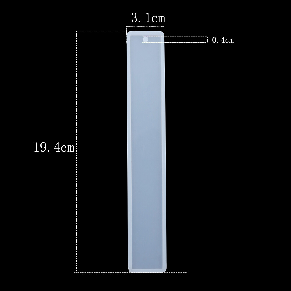 1pcs Rectangle Bookmark Silicone Mold Fish Tail Shape Bookmark Casting Mould for DIY Epoxy Resin Craft Jewelry Making Supplies
